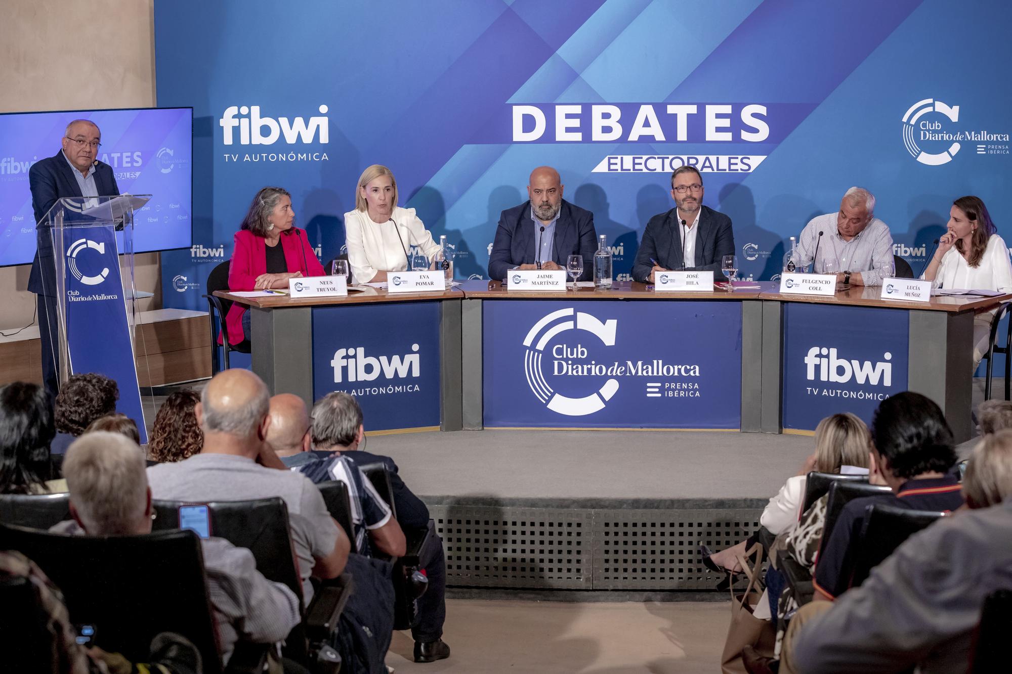 Debate electoral entre los candidatos al ayuntamiento de Palma