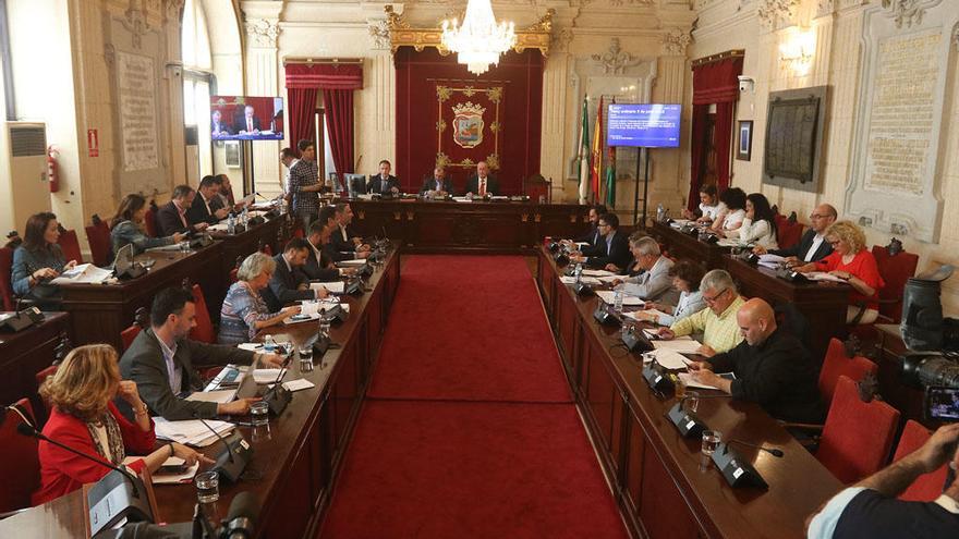 Imagen de un pleno del Ayuntamiento de Málaga.