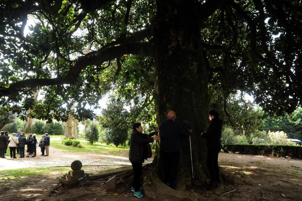 Un grupo de invidentes de la ONCE descubrió con sus manos los tesoros patrimoniales y naturales del emblemático espacio