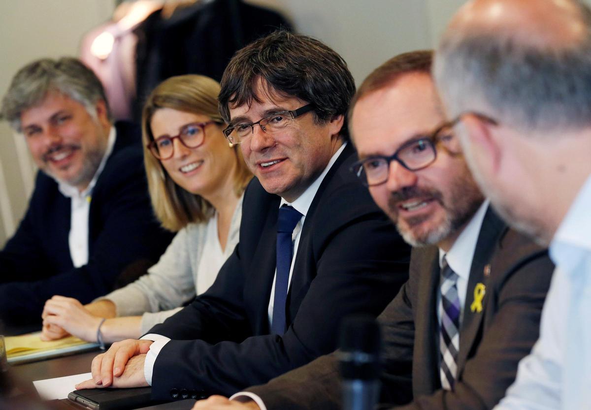Josep Costa, con Puigdemont, en 2018