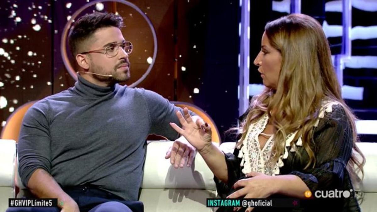 Miguel Frigenti y Raquel Salazar discuten en plena gala de &quot;GH VIP 7&quot;