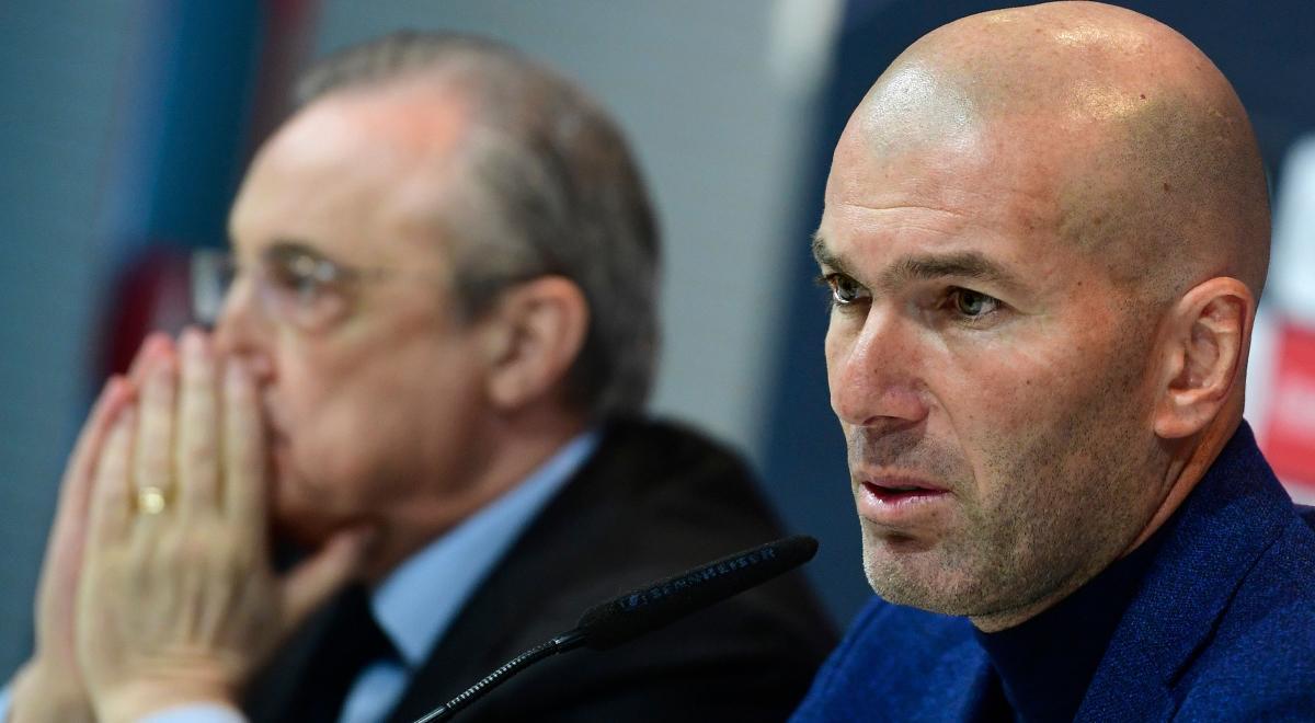 El día en que Zidane anunció su salida del Madrid. A la izquierda, Florentino Pérez