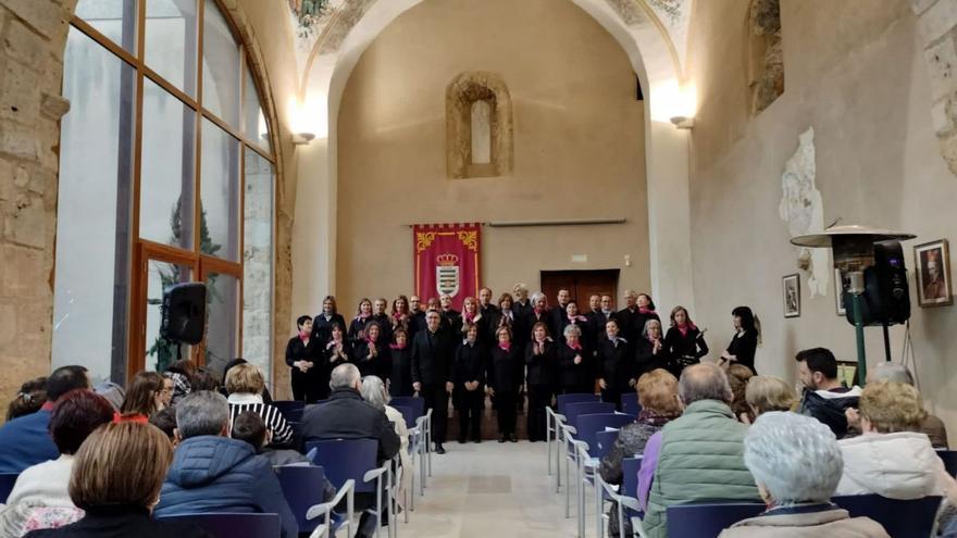 El auditorio de  municipio lleno durante el concierto en homenaje a los villacampinos. | Cedida