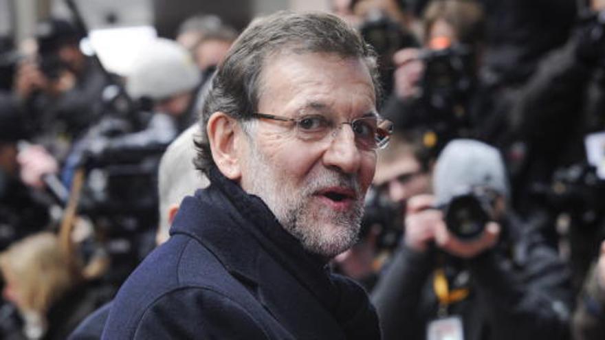 Rajoy, a su llegada a Bruselas.