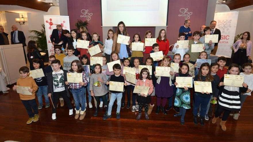 Los alumnos premiados en la gala de ayer. // G. Santos