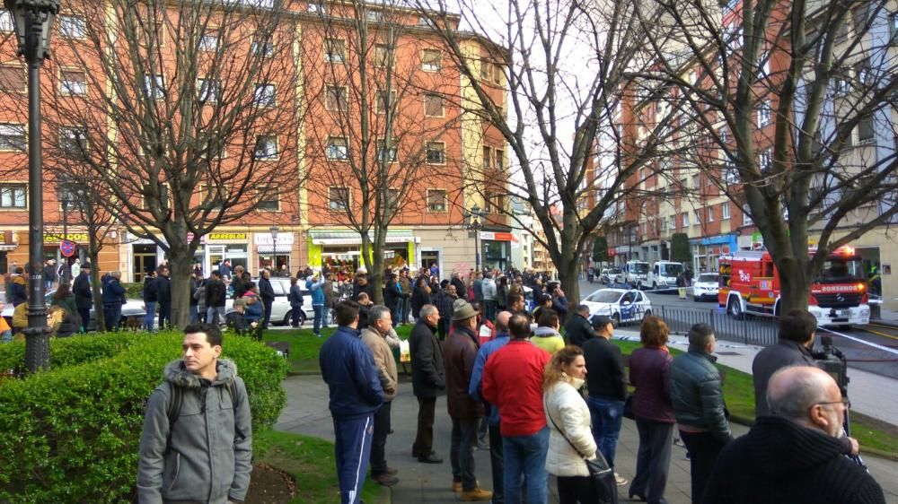 Incendio en un local de Oviedo