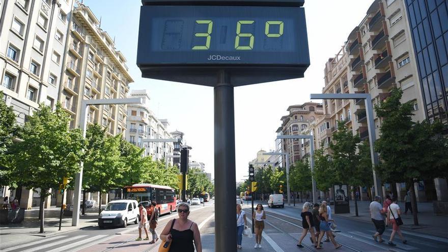 Temperaturas máximas muy altas en el sur de Huesca, la Ribera del Ebro y la Ibérica