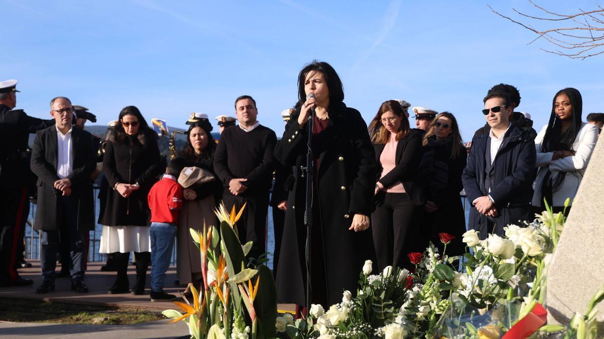 Un acto recuerda en Marín a los 21 fallecidos del Pitanxo por el cuarto aniversario del naufragio