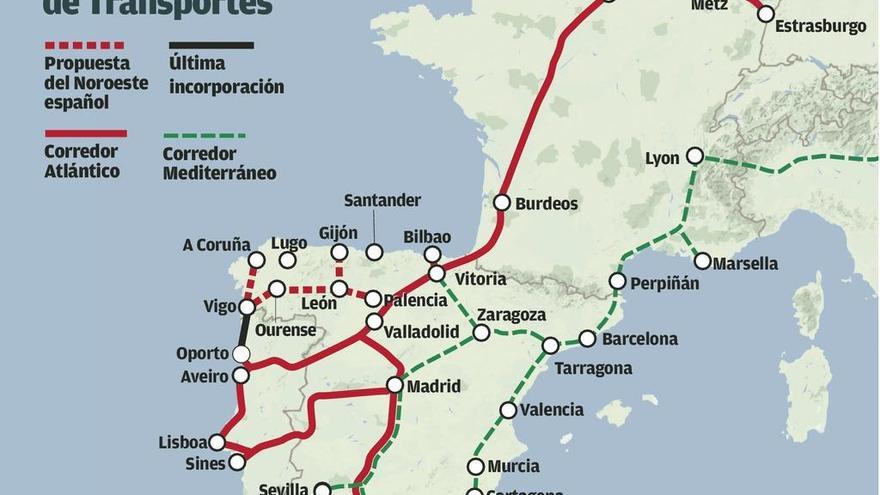 La Eurocámara extiende hasta Oporto el trazado del Corredor Atlántico ferroviario