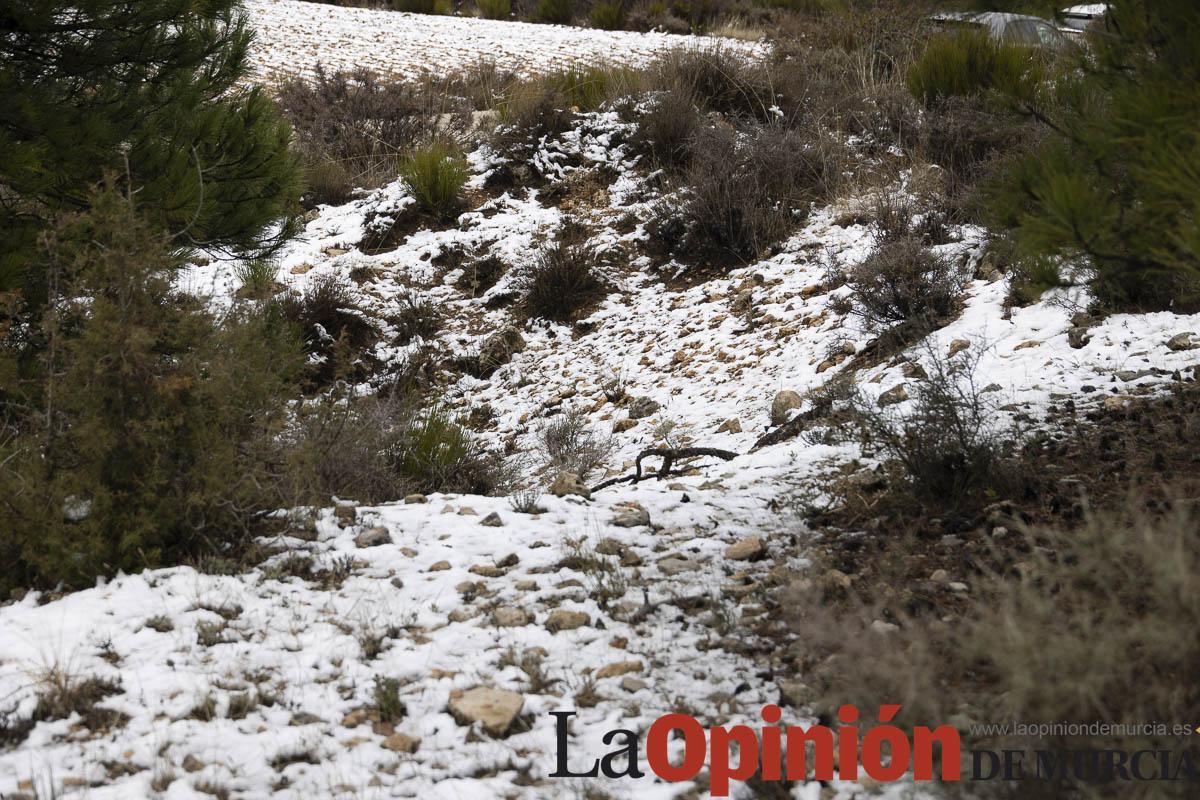 Nieve en las proximidades de Revolcadores en Moratalla