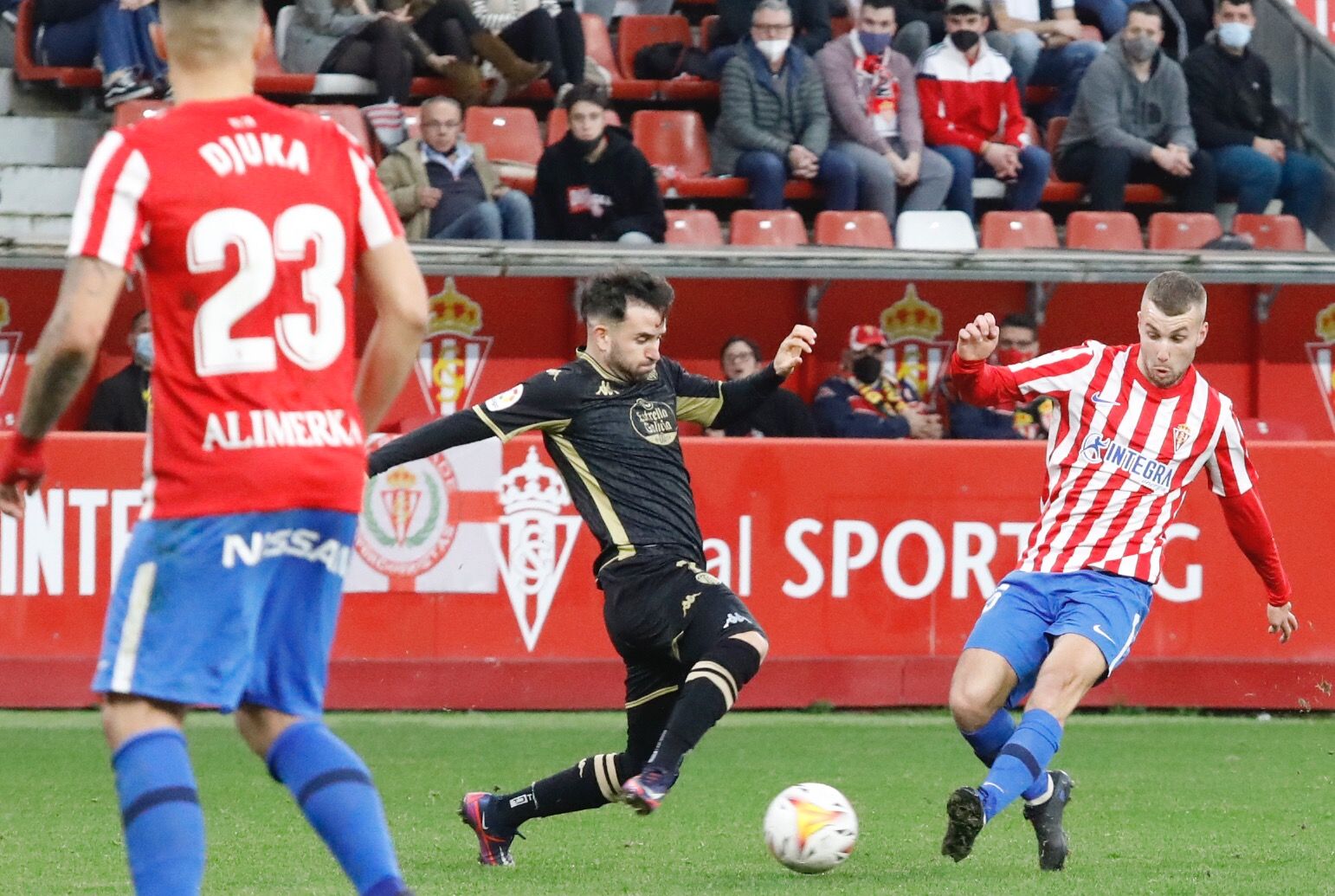 El partido entre el Sporting y el Lugo, en imágenes