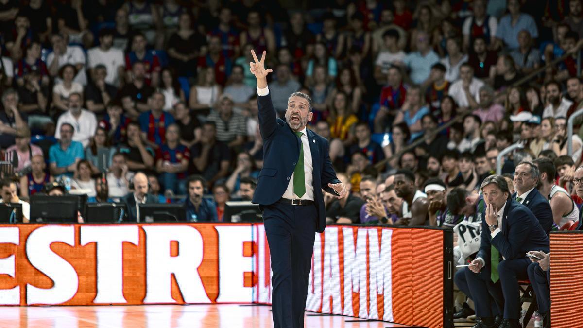 Ibon Navarro, este viernes en el Palau Blaugrana.