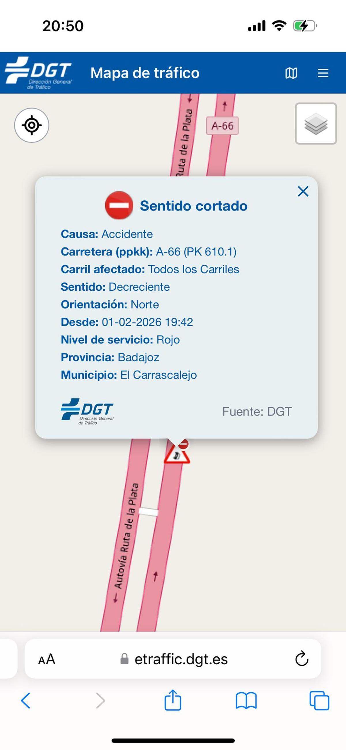 Un accidente múltiple en la A-66 obliga a cortar el tráfico