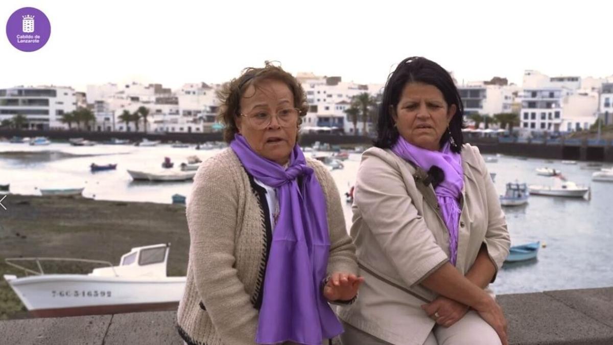 Malena y Esperanza, mujeres que trabajaron en la industria conservera de Lanzarote.