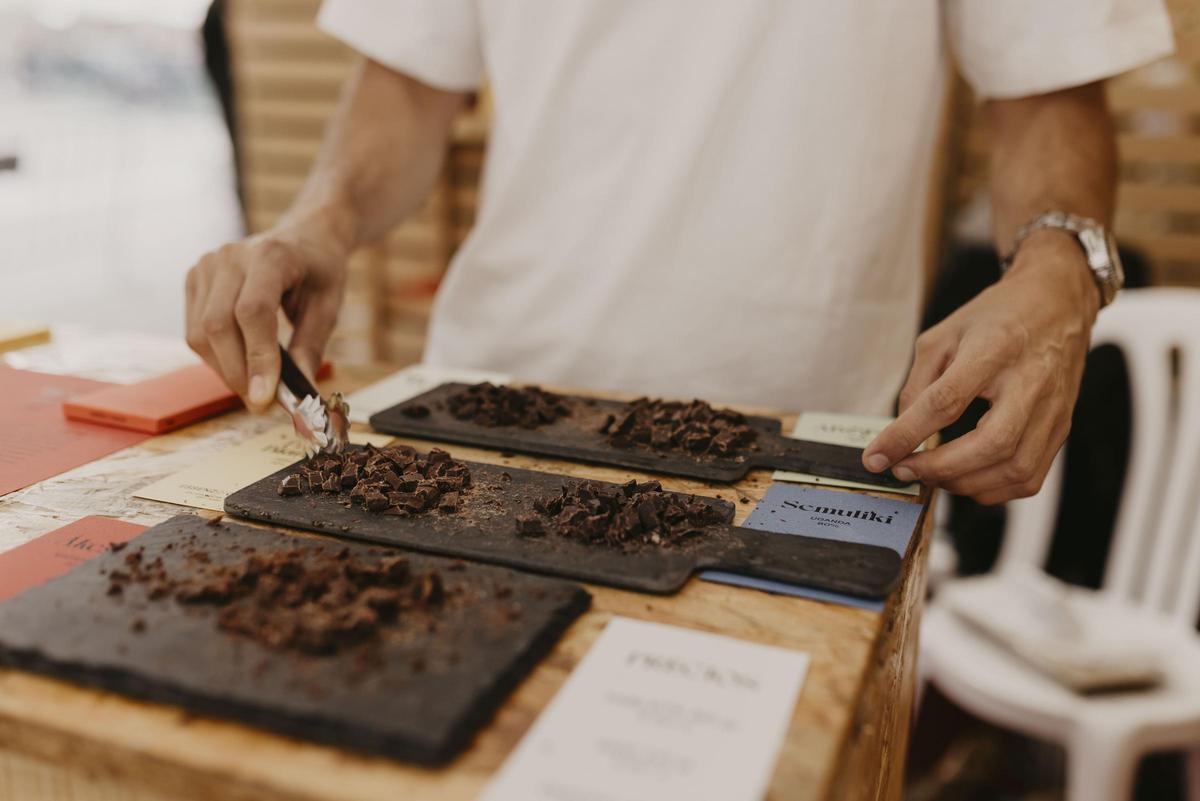 Algunos de los chocolates premiados.