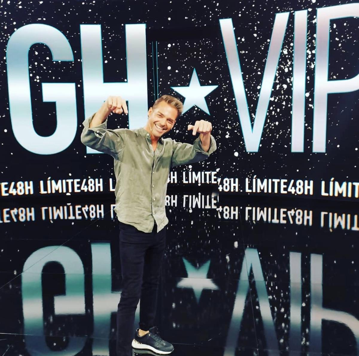 Hugo Castejón en el plató de Gran Hermano VIP