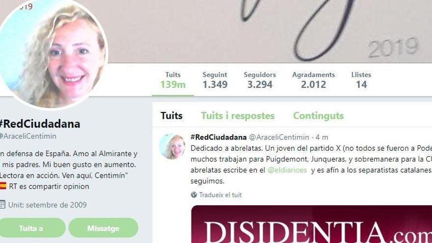 Captura del perfil d&#039;Araceli