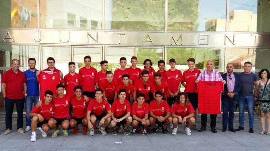 Recibimiento al Jove Español Cadete A tras su ascenso