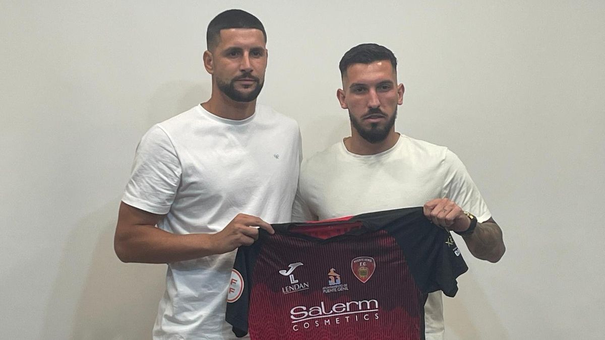 Del Valle y Vela, en la presentación como nuevos jugadores del Salerm.