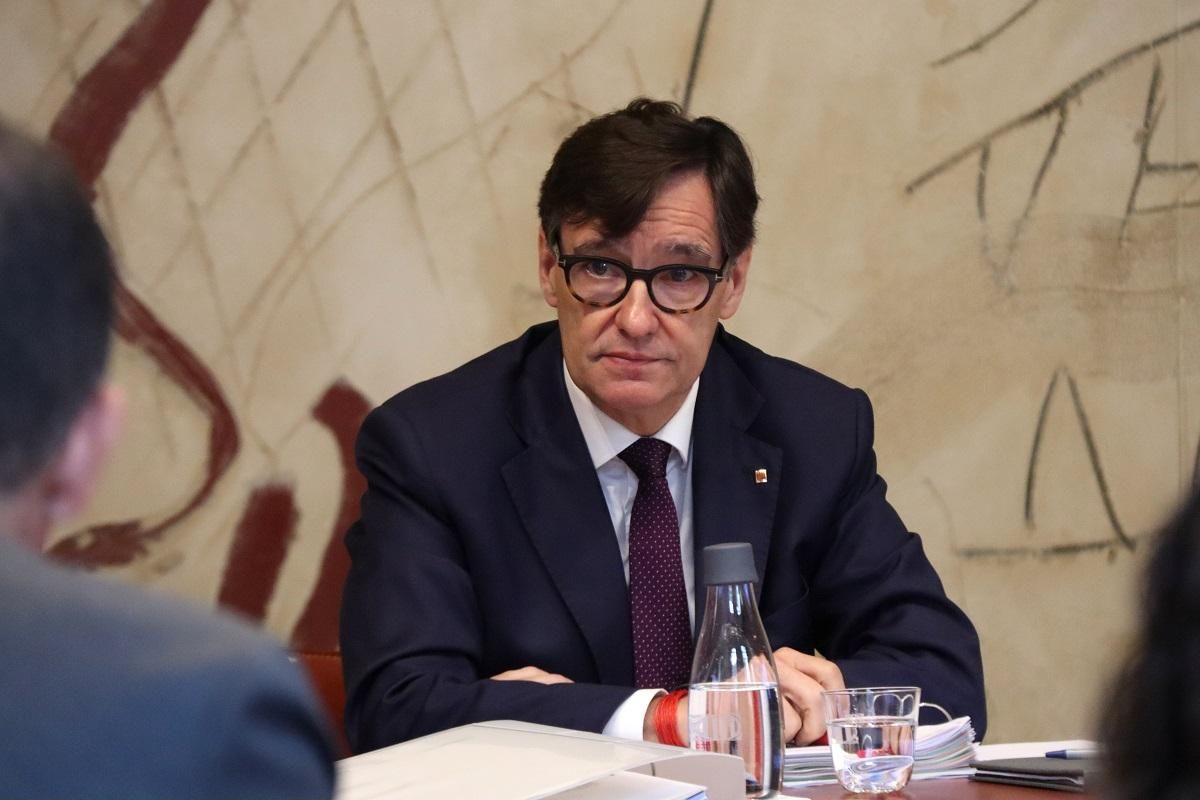 El president de la Generalitat, Salvador Illa, durante la reunión del Govern de este martes El president de la Generalitat, Salvador Illa, durante la reunión del Govern de este martes