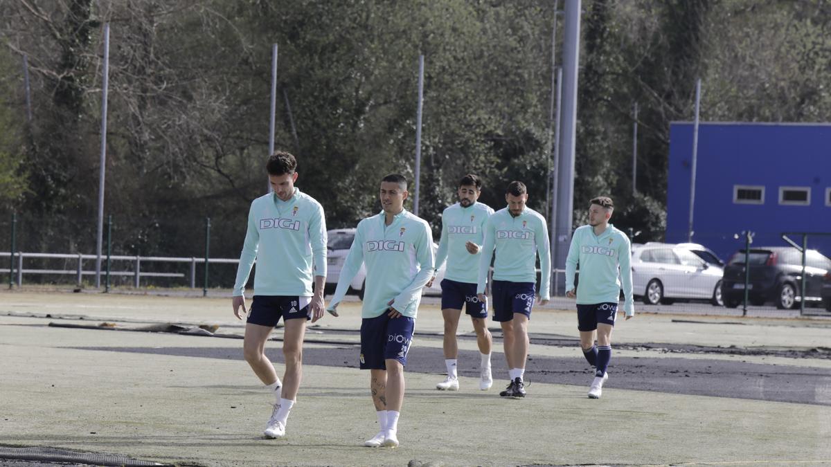 Un entrenamiento del Oviedo