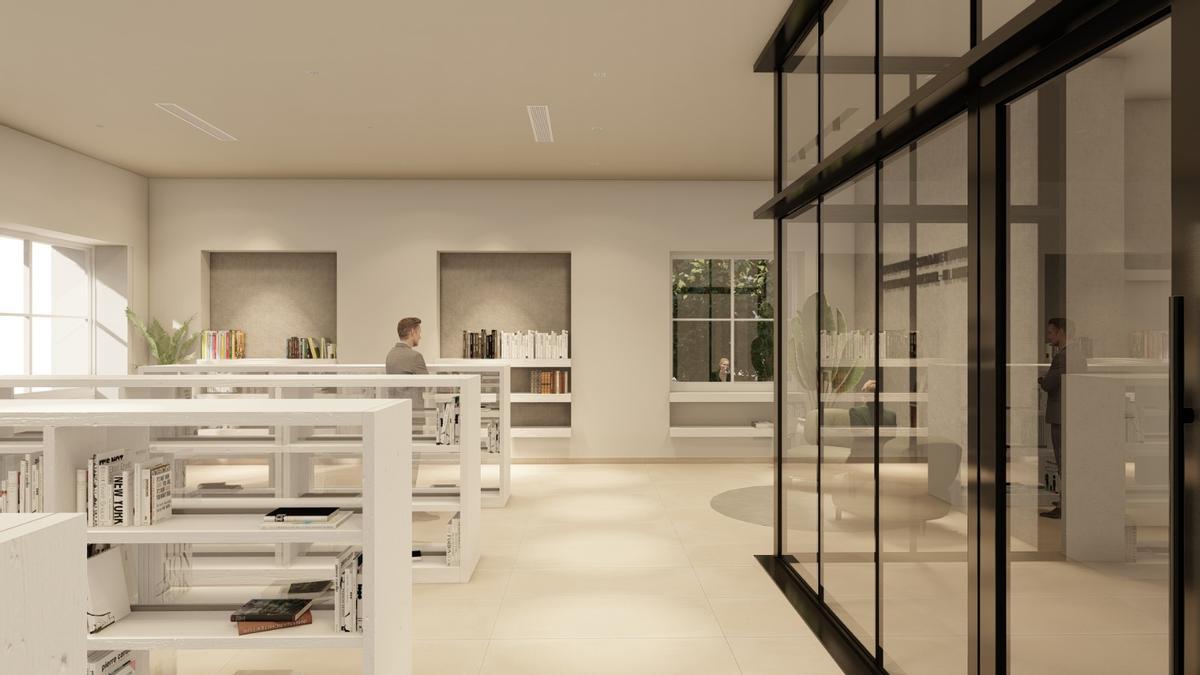Una recreación de la nueva biblioteca de El Palmar.