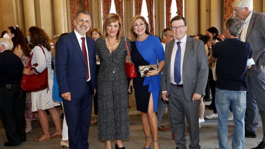 Los socialistas Ángel Rivas, Digna Rivas, Yolanda Aguiar y Carlos López Font.