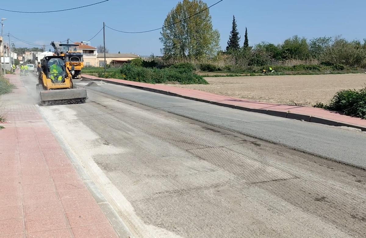 Las obras ya han finalizado en la avenida Cabezo de Torres de Zarandona