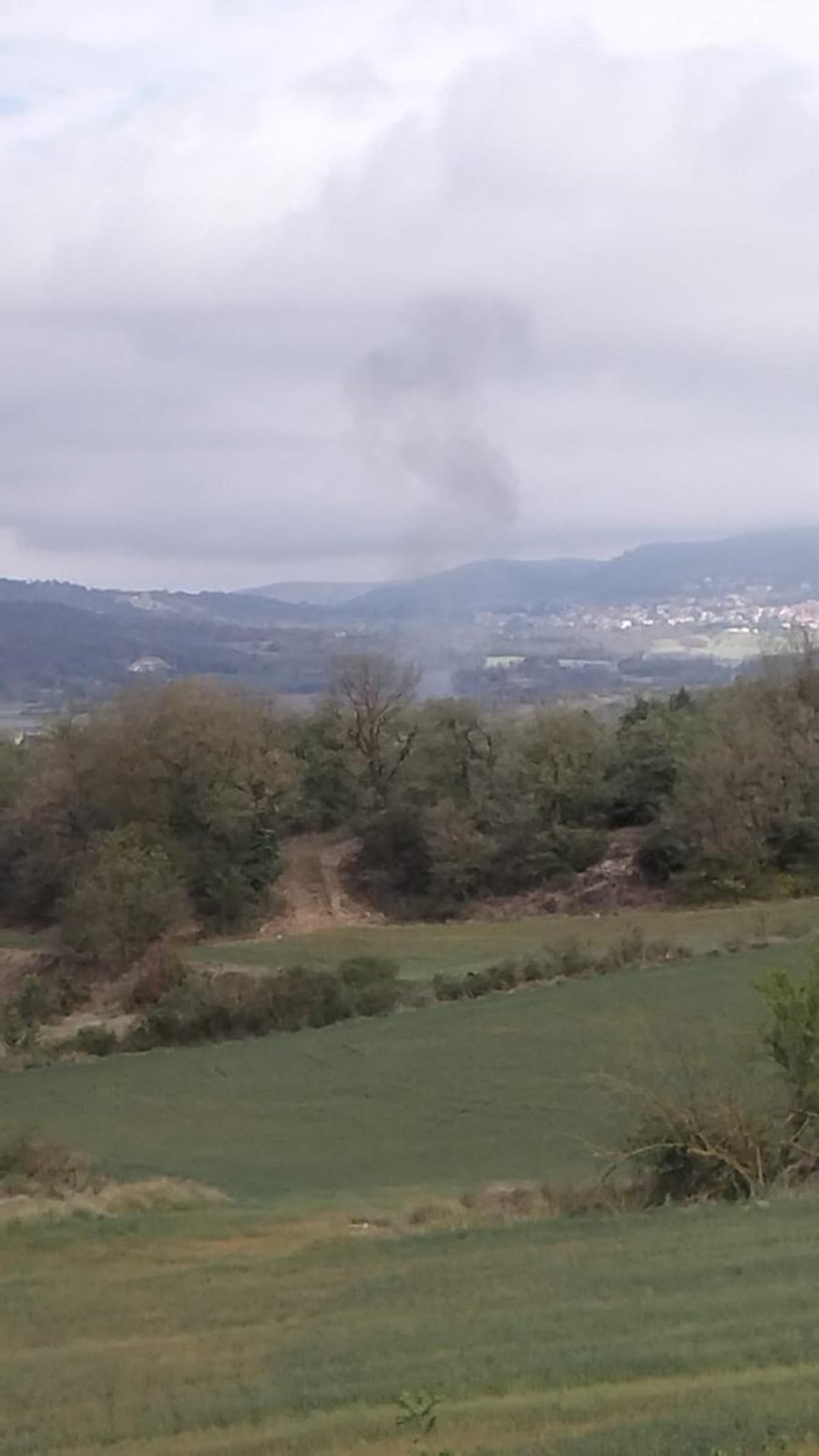 Imatge difosa per l'Ajuntament de Castellterçol del punt de l'accident