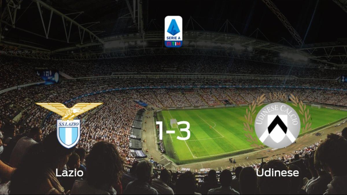 El Udinese vence 1-3 a la Lazio y se lleva los tres puntos