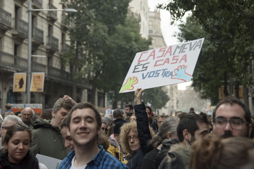 Manifestació per l''acollida de refugiats