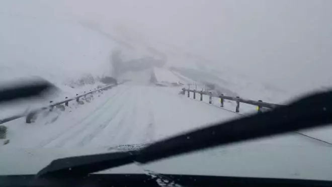 Nieve en el Teide, noviembre de 2018