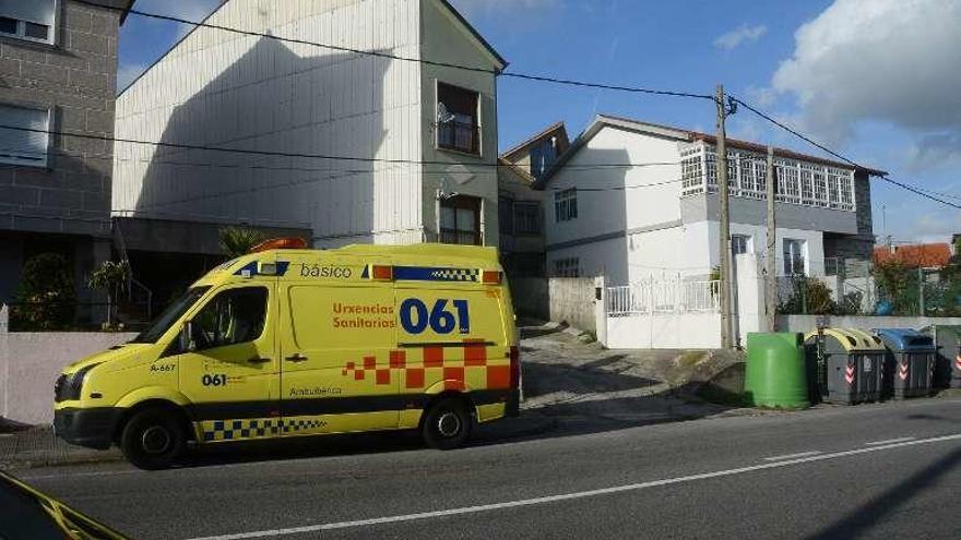 La vivienda en donde se produjo el incidente en Moaña. // Gonzalo N.