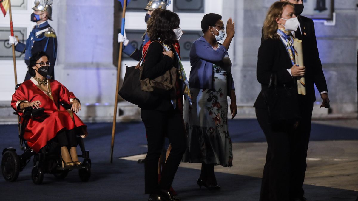 La salida del Camporamor tras la ceremonia de los Premios Princesa de Asturias