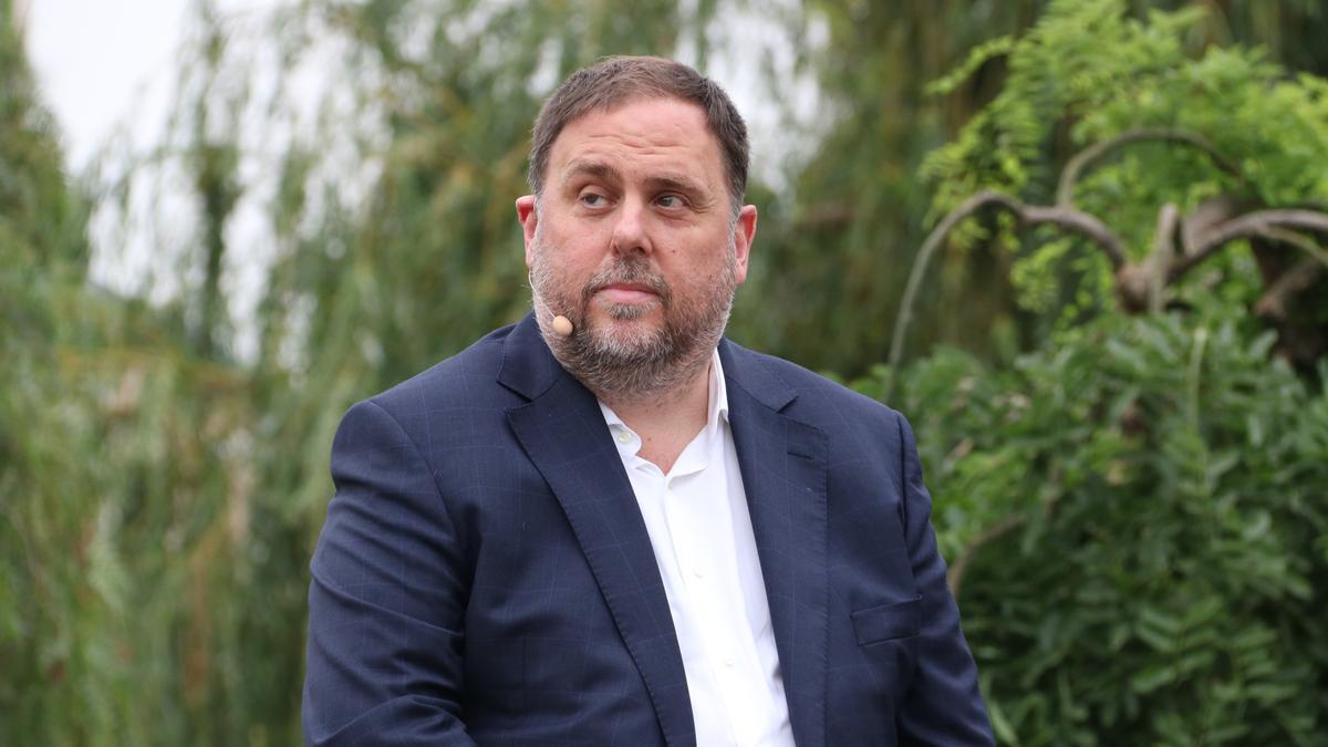 El president d&#039;ERC, Oriol Junqueras, en la presentació del seu llibre el 19 de juny del 2021