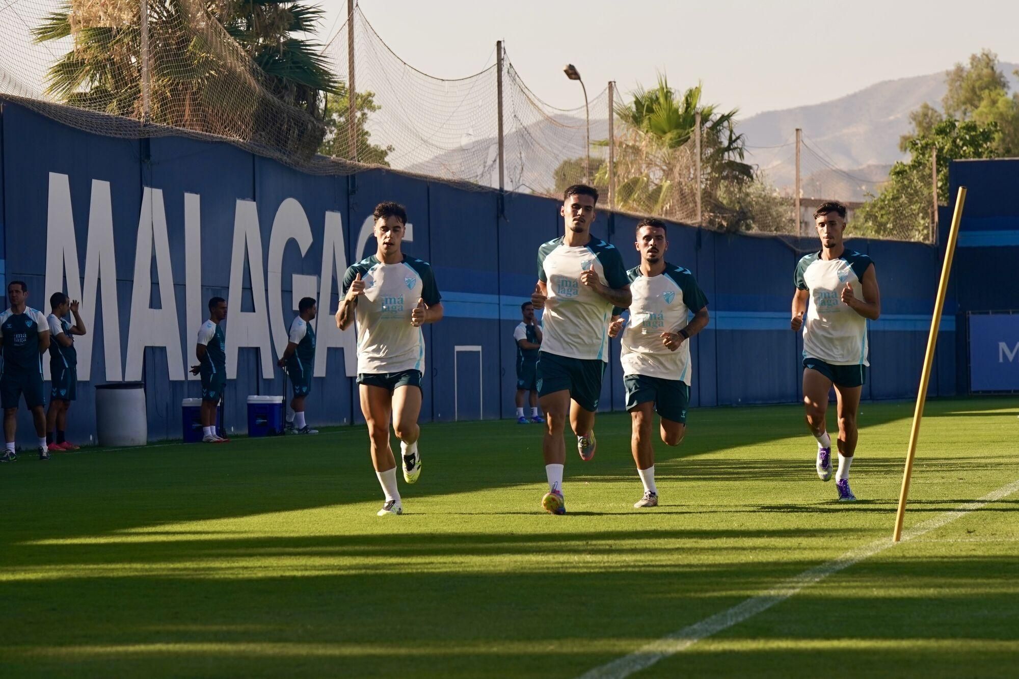 Primer entrenamiento del Málaga CF para la pretemporada