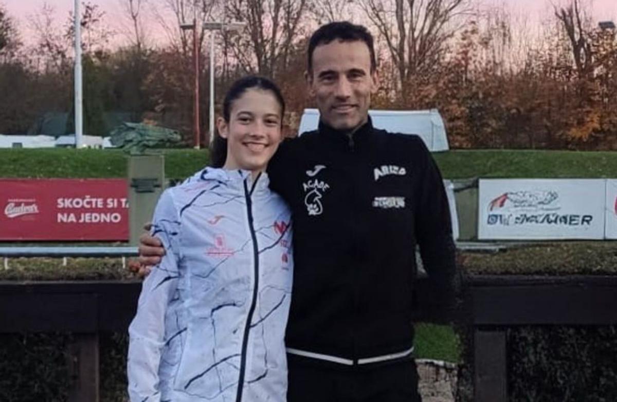 Julia y Roberto Salvado, durante una competición. |  Cedida