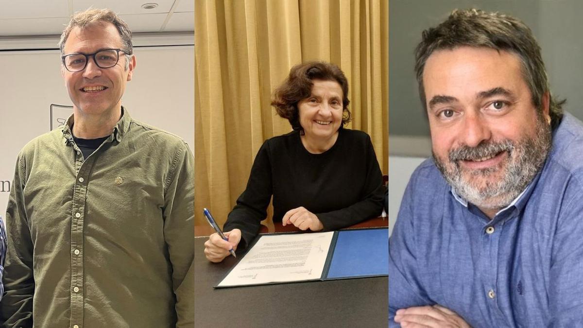 De izq. a der.: Miquel Oliver, Fina Santiago, Joan 'Collet'.