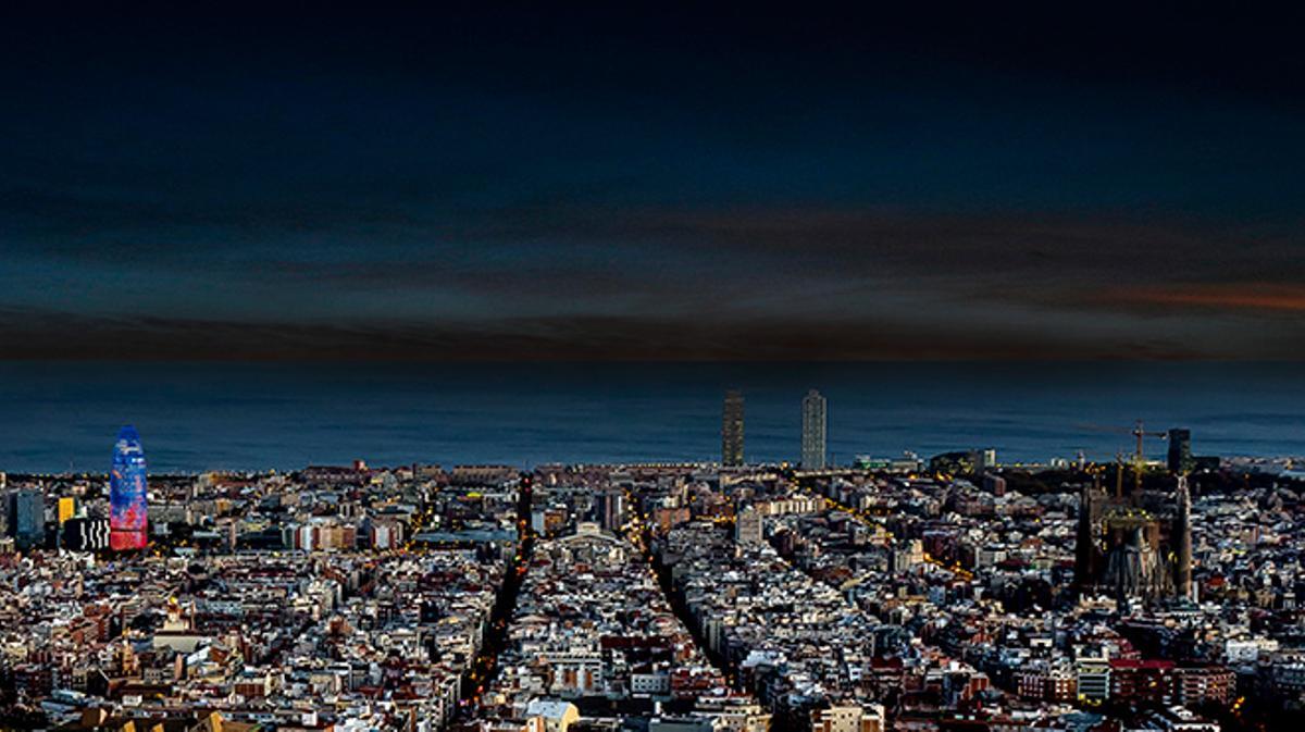 Barcelona, vista des de diversos miradors de la ciutat.