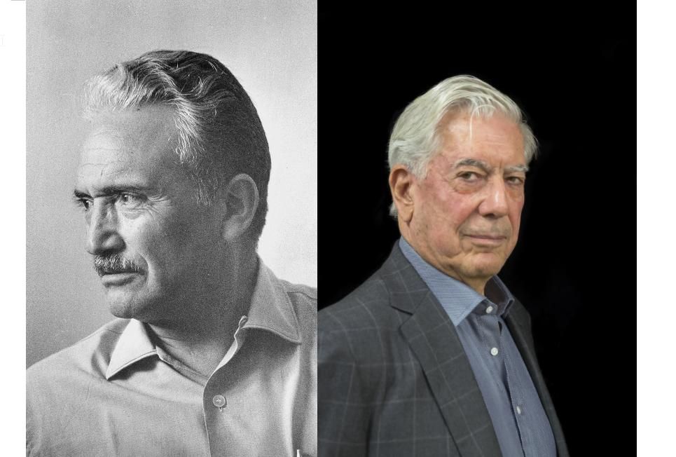 José María Arguedas (izda.) y Mario Vargas Llosa.