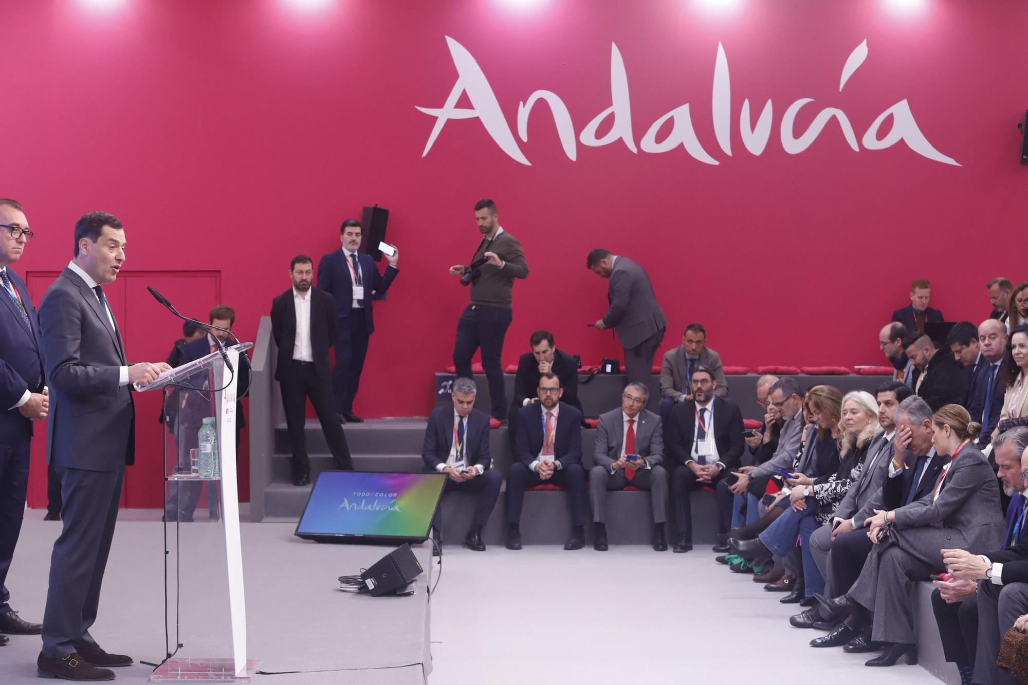 Inauguración del pabellón de Andalucía en la Feria de Turismo Fitur 2023