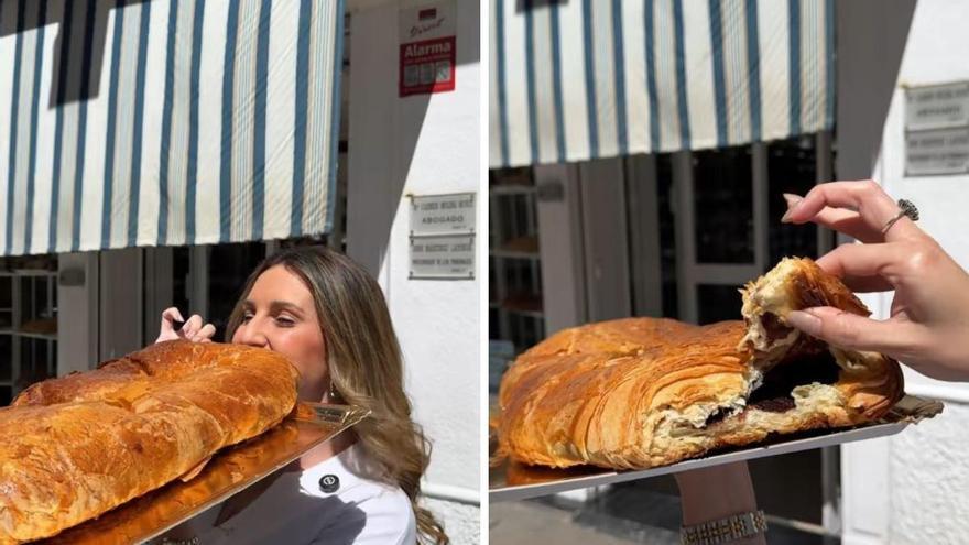 Una pastelería de Murcia vende napolitanas de 3 y 4 kilos y verlas en persona deja a cualquiera con la boca abierta