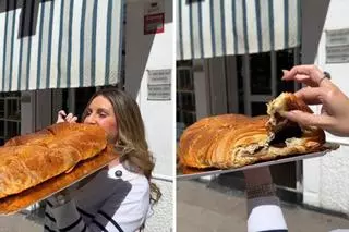 Una pastelería de Murcia vende napolitanas de 3 y 4 kilos y verlas en persona deja a cualquiera con la boca abierta