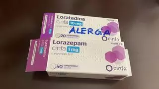 Una anciana confunde las pastillas de lorazepam con las de la alergia porque las cajas son iguales