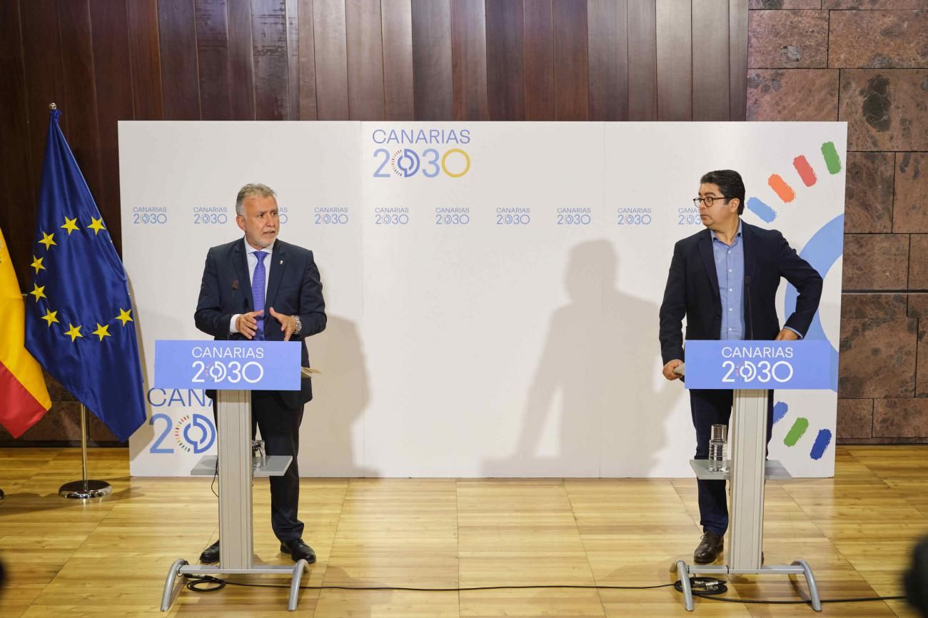 Comparecencia Ángel Victor Torres y Pedro Martín sobre los encuentros previstos en Canarias con motivo de la Presidencia Española de la UE