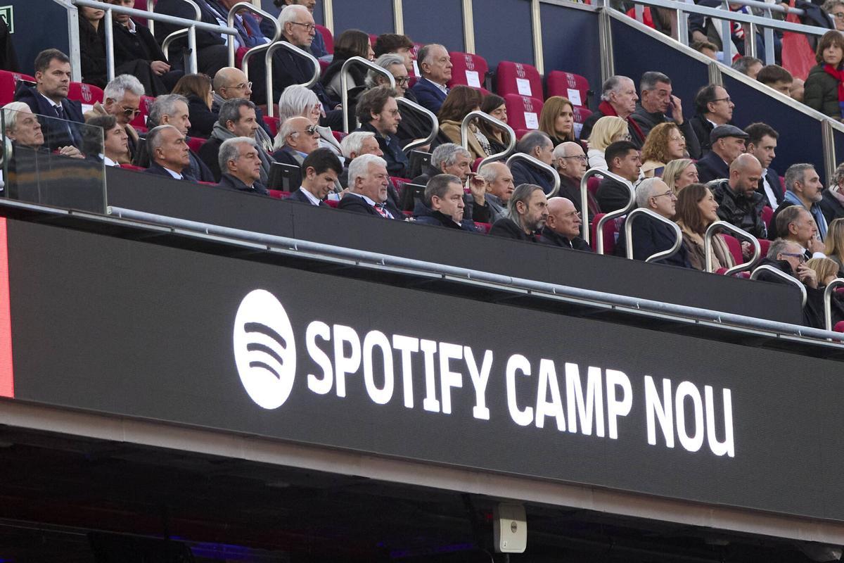 El palco del Spotify Camp Nou contra el Deportivo Alavés