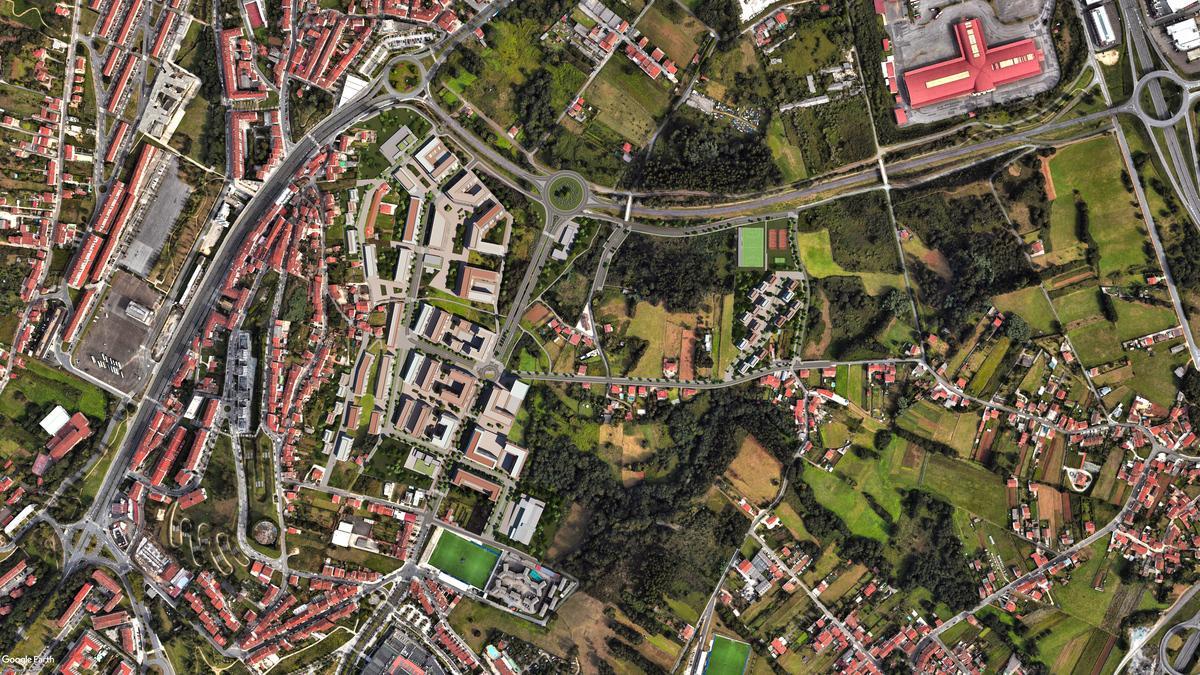 Imágenes digitales fotorrealistas en 3D de Monteoliva Arquitectura sobre cómo será el futuro Ensanche Norte de Santiago