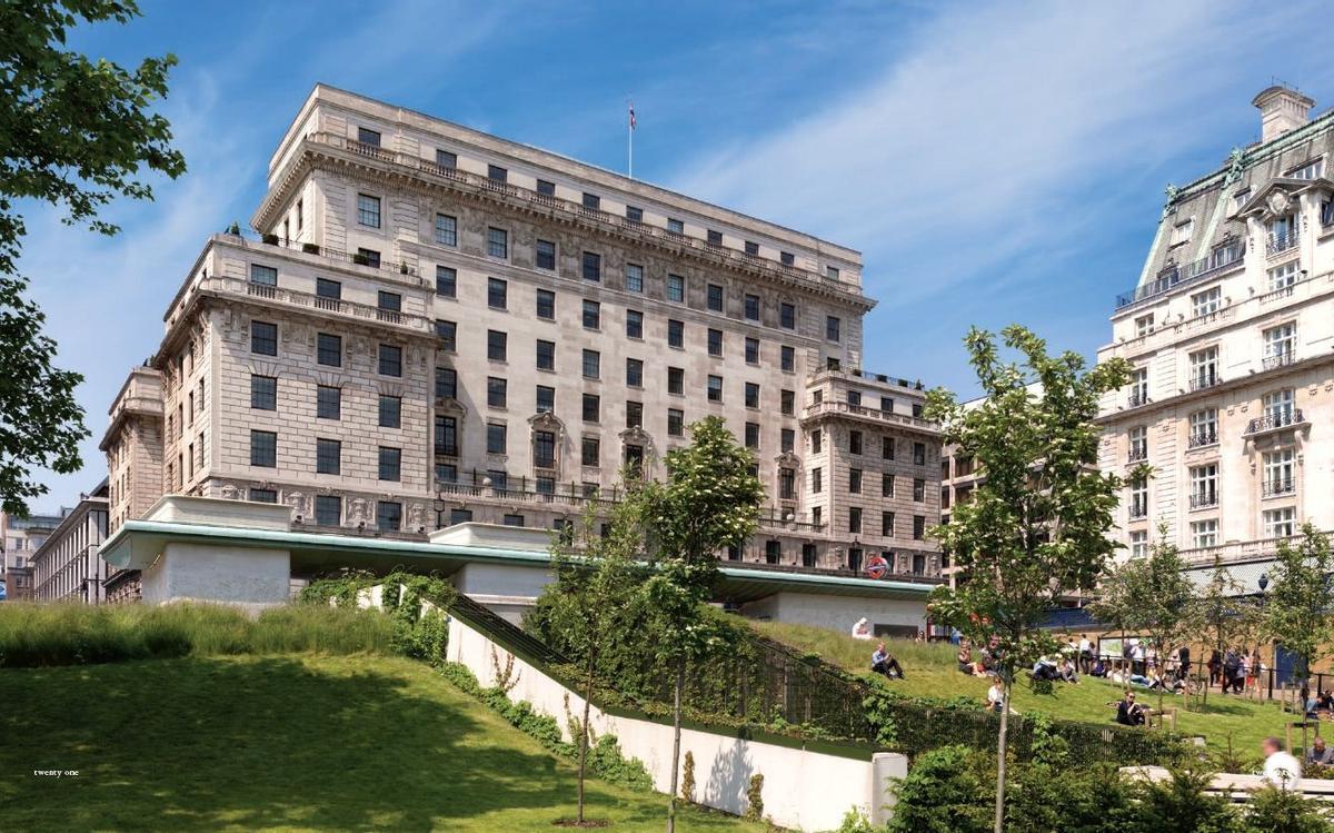 Exterior del edificio Devonshire House.