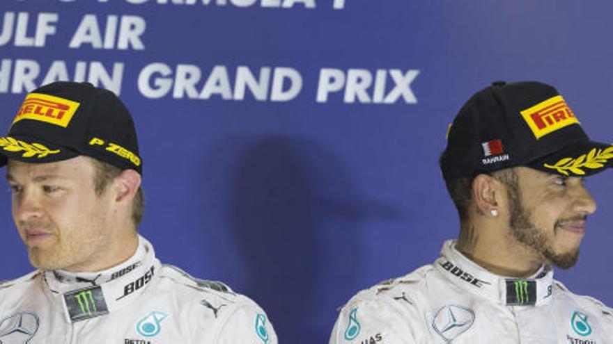 Nico Rosberg y Lewis Hamilton