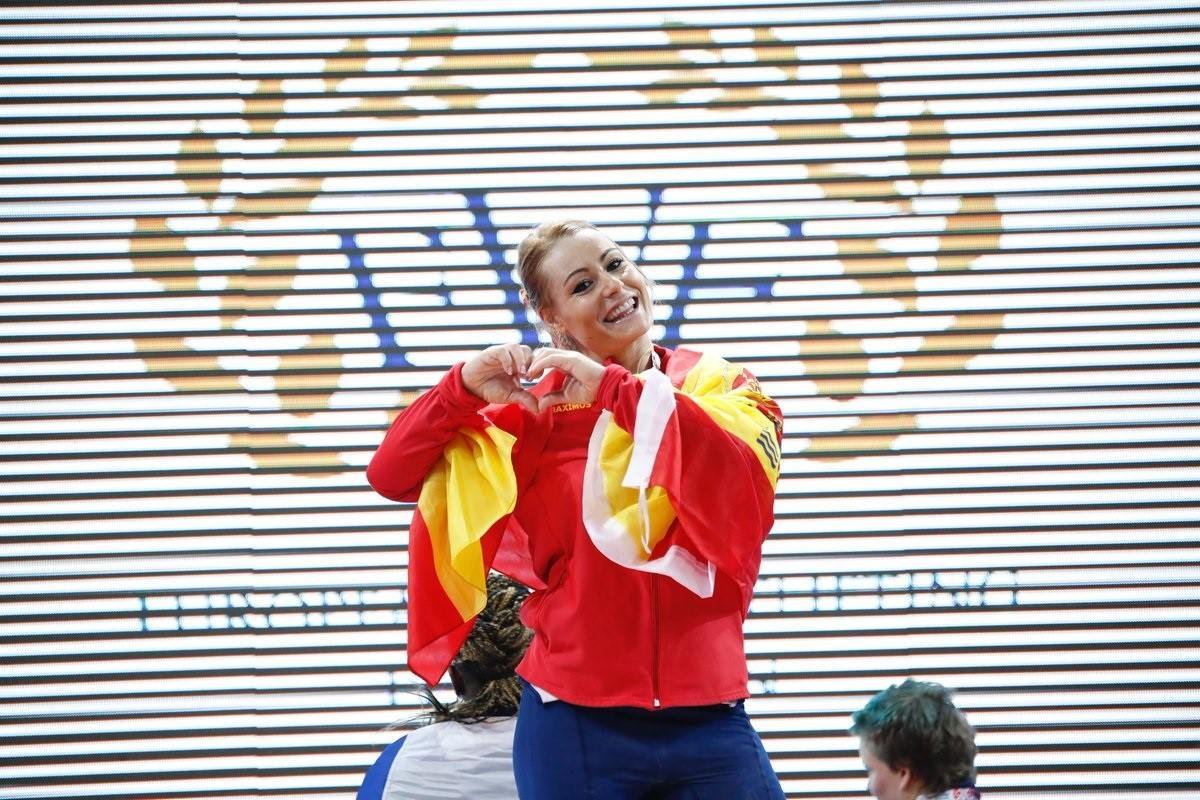 Lydia Valentín, tras ganar una competición